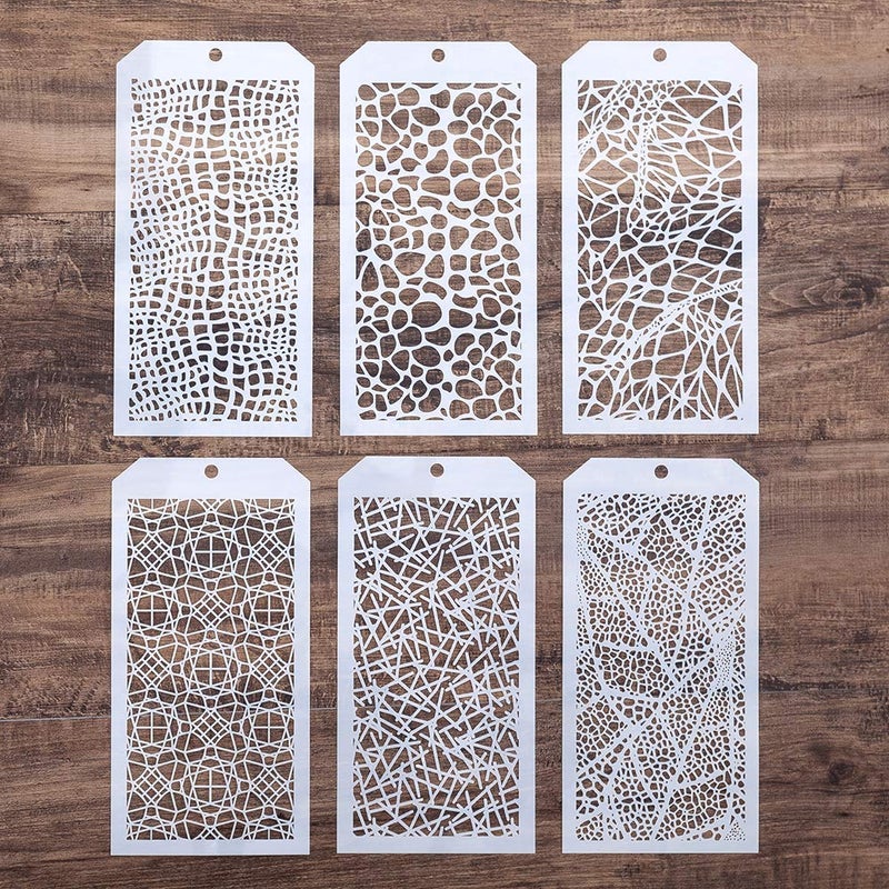 SLGIFT DIY Decorative Stencil Template for Scrapbooking Painting on Wall Furniture Crafts,Set of 6 (Leopard) - Image 1
